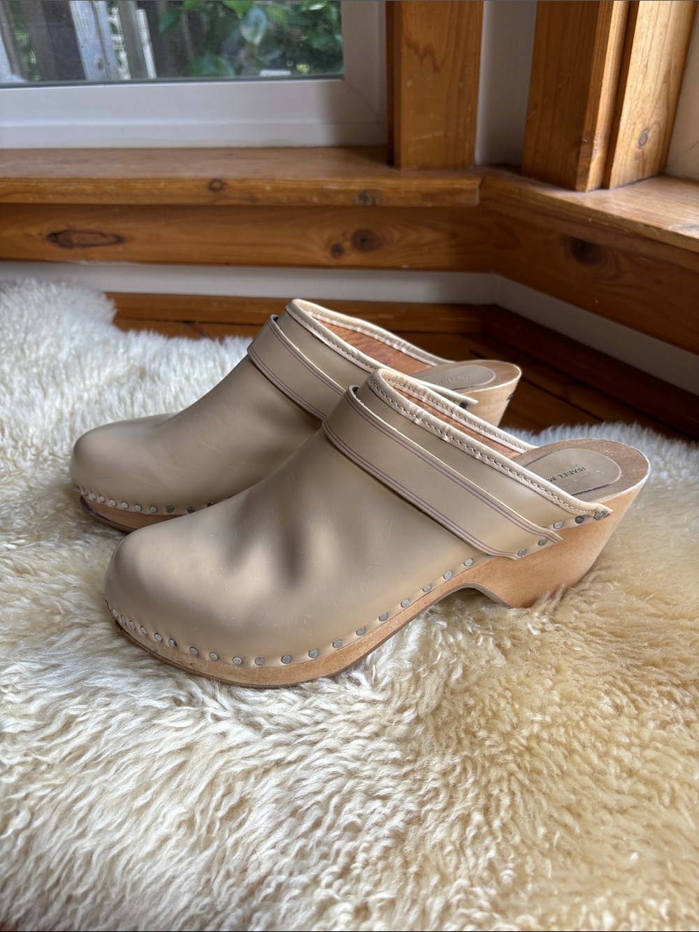 Isabel Marant Tholas Studded Leather Clogs